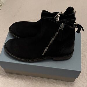 New in box MOMA Black Suede Women’s Ankle Boots